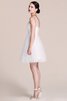 Robe de graduation simple courte avec sans manches appliques en tulle - 3