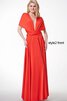 Robe demoiselle d'honneur nature elégant entrecroisé avec sans manches ruché - 3