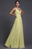 Normale Taille A Linie V-Ausschnitt Prinzessin Bodenlanges Brautjungfernkleid - 7