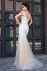 Robe de mariée simple longue appliques de sirène fermeutre eclair - 2