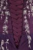 Robe de soirée decoration en fleur en tulle a-ligne v encolure - 6