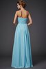 Ärmelloses Empire Taille trägerloser Ausschnitt Perlenbesetztes Ewiges Abendkleid - 2