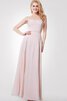 Moderno Vestido de Dama de Honor de Abalorio de Escote sin tirantes de Fajas - 2
