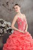 Robe de quinceanera de mode de bal bretelles spaghetti decoration en fleur de lotus - 7