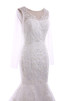Perlenbesetztes Halle Reißverschluss Etui extravagantes sittsames Brautkleid - 5