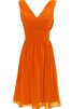 Plissiertes gerüschtes a linie Chiffon kurzes Brautjungfernkleid - 10