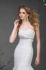 Vestido de Novia de Corte Sirena de Abalorio de Cordón de Sin mangas de Cola Corte - 5