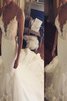 Robe de mariée intemporel luxueux de traîne moyenne manche nulle de sirène - 1