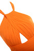 Ärmellos Chiffon Etui trägerlos ausgefallenes konservatives Abendkleid - 3