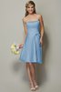 Robe demoiselle d'honneur bref en satin avec zip de bustier ligne a - 2