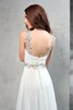 Robe de mariée longue vintage de col en cœur manche nulle de traîne courte - 2