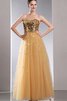 Paillettenbesetztes Herz-Ausschnitt Tüll A-Linie Abendkleid - 1