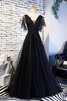 A-Linie Auffällig Satin Konservatives Romantisches Ballkleid - 1
