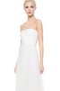 Robe de mariée plissé de fourreau avec sans manches en organza ruché - 3