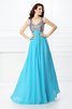 Perlenbesetztes A Linie Prinzessin Chiffon Attraktives Ballkleid - 1