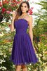 Prinzessin Empire Taille Chiffon Plissiertes Brautjungfernkleid ohne Ärmeln - 24