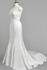 Robe de mariée elégant ceinture en étoffe avec zip col en bateau a plage - 2