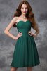 Chiffon Reißverschluss Normale Taille Knielanges Brautjungfernkleid mit Herz-Ausschnitt - 8
