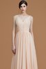 Abito da Damigella A Terra Naturale Principessa in Chiffon A-Line - 3