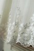 Kurze Ärmeln Reißverschluss Schaufel-Ausschnitt Blumenmädchenkleid mit Bordüre mit Blume - 4