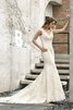 Robe de mariée boutonné sans dos incroyable en plein air en satin - 7