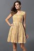 A-Line Prinzessin Reißverschluss Mini Brautjungfernkleid mit V-Ausschnitt - 12