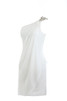 Robe de mariée naturel d'épaule asymétrique en chiffon en arc-en-ciel soie manuelle - 3