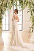 Robe de mariée long avec manche longue ceinture en étoffe avec nœud à boucles avec ruban - 2