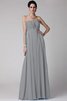 Abito da Damigella Senza Maniche con Increspature Tubino in Chiffon A Terra - 27