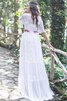 Robe de mariée intemporel col u profond avec ruban col en bateau ceinture - 4