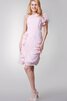 Abito da Damigella al ginocchio monospalla Semplice in Chiffon con Increspature con Festone - 1