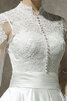 Robe de mariée de col haut avec manche longue de princesse gracieux fermeutre eclair - 6