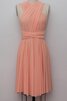 Robe demoiselle d'honneur décontracté simple plissé avec chiffon manche nulle - 1