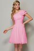 Abito da Damigella A-Line Naturale in Chiffon Senza Maniche Corto - 21