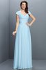 Prinzessin Chiffon Empire Taille Brautjungfernkleid mit Plissierungen mit Drapierung - 18