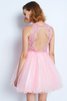 Normale Taille Ärmelloses Prinzessin Mini Cocktailkleid mit Rüschen - 2