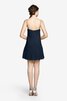 Robe demoiselle d'honneur courte en chiffon bretelles spaghetti ruché - 8