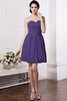 Chiffon Drapiertes Ärmelloses Mini Brautjungfernkleid mit Herz-Ausschnitt - 27