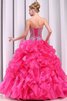 Herz-Ausschnitt bodenlanges schickes Quinceanera Kleid mit Rücken Schnürung mit Rüschen - 6