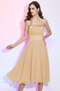 Robe demoiselle d'honneur plissé simple de princesse au drapée avec chiffon - 8