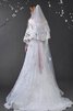 Abito da Sposa Vintage in pizzo con Bottone con Fusciacca con Manica Corte Fuori dalla spalla - 4