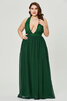 Abito da ballo v-scollo in chiffon splendente a-line con paillette sexy - 4