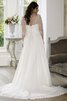 Robe de mariée romantique delicat cordon avec manche 3/4 en chiffon - 2