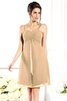 Robe demoiselle d'honneur bref en chiffon ligne a fermeutre eclair avec sans manches - 12