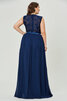 Elegante Vestido de Noche en Encaje de Moda de Pomposo - 2