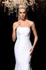 Robe de soirée naturel de traîne courte manche nulle fermeutre eclair de bustier - 4