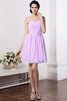 Chiffon Drapiertes Ärmelloses Mini Brautjungfernkleid mit Herz-Ausschnitt - 18