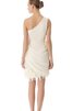 Robe de mariée avec sans manches avec chiffon avec gradins ouverture latérale de fourreau - 2