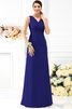 Empire Taille Enganliegendes Ärmelloses Brautjungfernkleid mit Drapierung aus Chiffon - 25