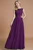 Vestido de Dama de Honor de Corte-A en Gasa de Hasta el suelo de Escote redondo - 18